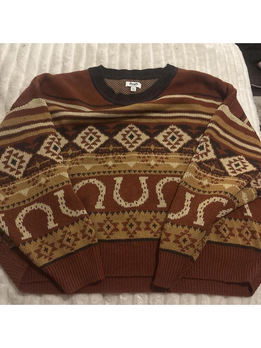 Wrangler Men's Multi and Brown Jumper